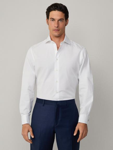 Hackett London Classic Fit Cotton Poplin Shirt, White, White