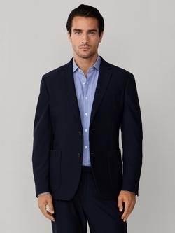 Hackett London Single Breasted Stretch Jersey Travel Blazer, Navy, Navy