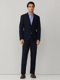 Hackett London Single Breasted Stretch Jersey Travel Blazer, Navy - view 2, Navy
