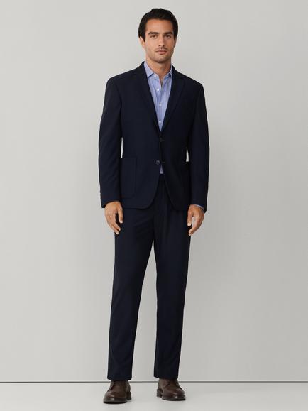 Hackett London Single Breasted Stretch Jersey Travel Blazer, Navy - view 2, Navy