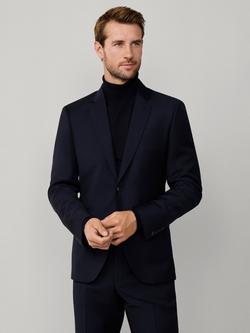 Hackett London Belgravia Block Wool Blazer, Midnight Blue, Midnight Blue