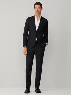 Hackett London Belgravia Block Single Breasted Wool Blazer, Grey - view 2, Grey