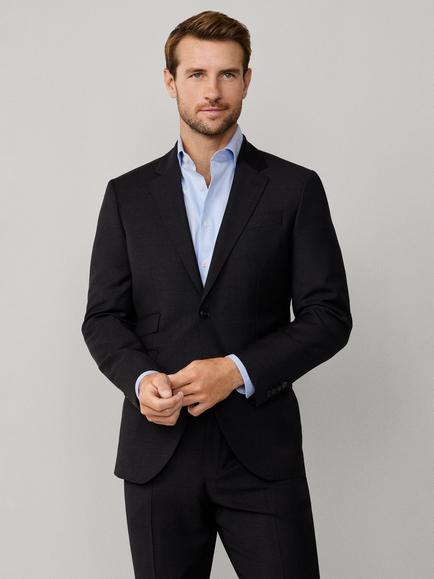 Hackett London Chelsea Block Wool Blazer, Grey