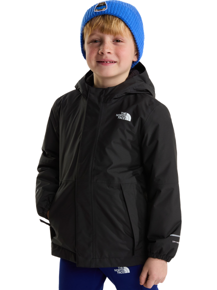 The North Face Kids' Antora Hooded Rain Jacket, Black, Black
