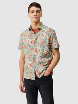 Rodd & Gunn Riverina Short Sleeve Cotton Shirt, White/Multi, White/Multi