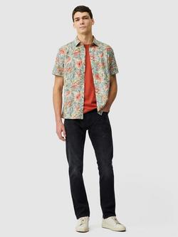 Rodd & Gunn Riverina Short Sleeve Cotton Shirt, White/Multi - view 2, White/Multi