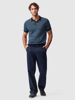 Rodd & Gunn Oyster Island Cotton Polo Shirt, Teal - view 2, Teal