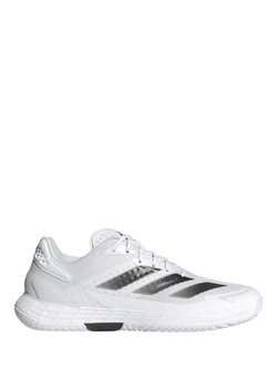 adidas Men's Defiant Speed 2 Tennis Shoes, White/Black/Grey, White/Black/Grey