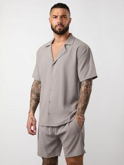 Gym King Signature Woven Shirt, Taupe, Taupe