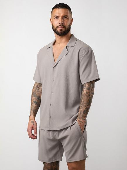 Gym King Signature Woven Shirt, Taupe, Taupe