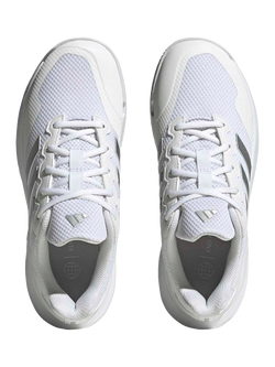 adidas Women's Gamecourt 2.0 Tennis Shoes, White/Silver - view 2, White/Silver