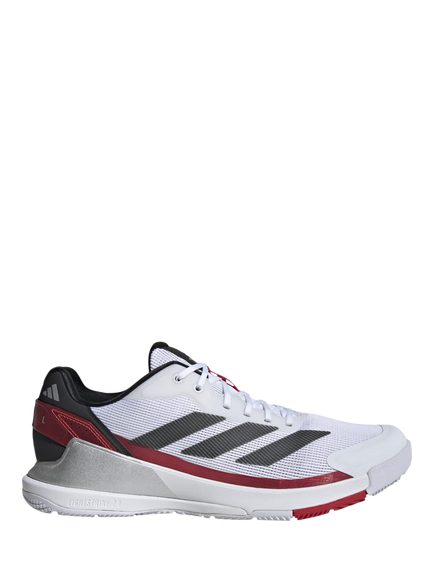 adidas Men's Crazyquick Padel Shoes, White/Black/Red, White/Black/Red