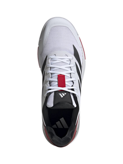 adidas Men's Crazyquick Padel Shoes, White/Black/Red - view 2, White/Black/Red