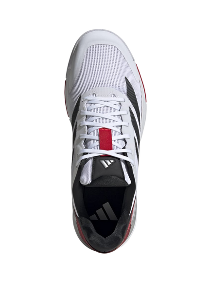adidas Men's Crazyquick Padel Shoes, White/Black/Red - view 2, White/Black/Red