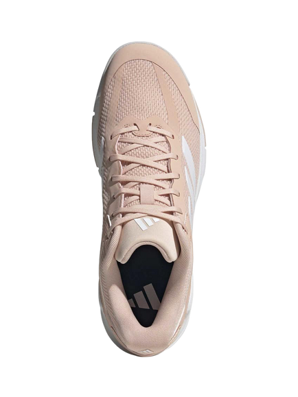 adidas Women's Netcourt Pro Netball Shoes - view 2, Pink/White/Black
