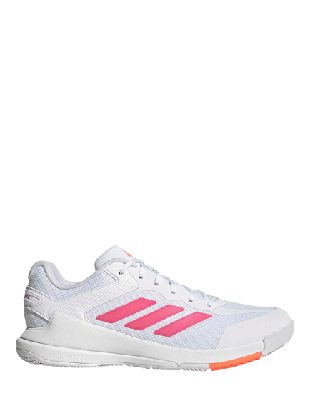 adidas Women's Netcourt Pro Netball Shoes, White/Pink/Orange
