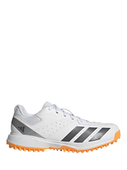 adidas Men's Howzat Spikeless Cricket Shoes, White/Onyx/Orange, White/Onyx/Orange