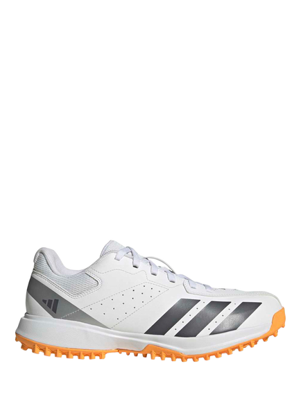 adidas Men's Howzat Spikeless Cricket Shoes, White/Onyx/Orange, White/Onyx/Orange