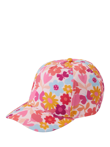 Angels by Accessorize Kids' Floral Cap, Multi, Multi