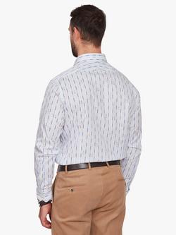 Simon Carter Swimming Lane Print Cotton Shirt, White - view 2, White