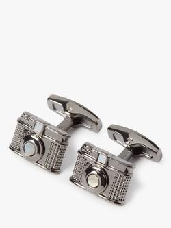 Simon Carter Camera Cufflinks, Gunmetal, Gunmetal