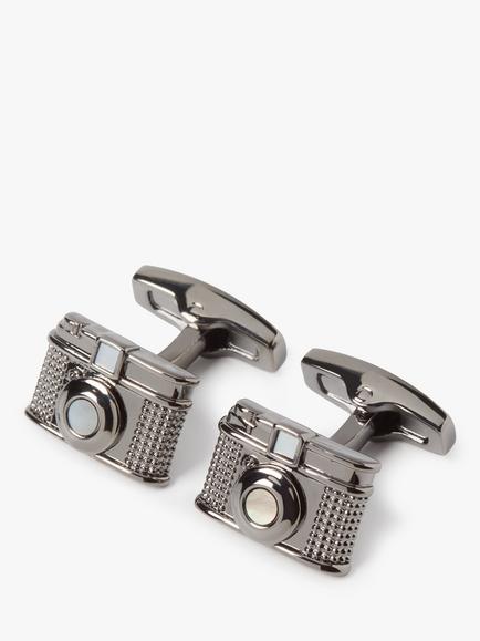 Simon Carter Camera Cufflinks, Gunmetal, Gunmetal