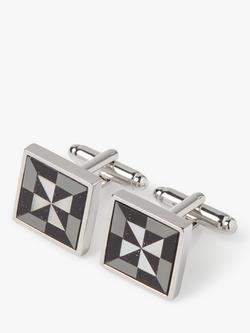 Simon Carter Heamatite Cufflinks, Grey/Multi, Grey Multi