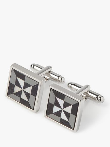 Simon Carter Heamatite Cufflinks, Grey/Multi, Grey Multi