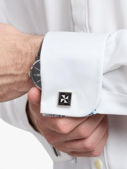Simon Carter Heamatite Cufflinks, Grey/Multi - view 2, Grey Multi