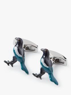 Simon Carter Magpie Cufflinks, Black/Multi, Black Multi