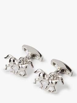 Simon Carter Polished Horse Cufflinks, Silver/Grey, Silver Grey