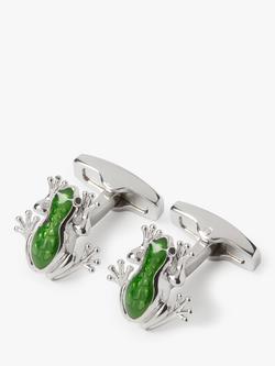 Simon Carter Tree Frog Cufflinks, Green, Green
