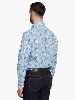 Simon Carter Holiday Vista Linen Cotton Blend Shirt, Blue/White - view 2, Blue/White