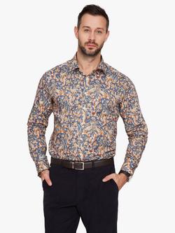 Simon Carter Joan Tailored Fit Cotton Shirt, Blue/Multi, Blue/Multi