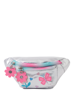 Angels by Accessorize Kids' Metallic Folk Tale Belt Bag, Silver, Silver