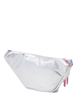 Angels by Accessorize Kids' Metallic Folk Tale Belt Bag, Silver - view 2, Silver