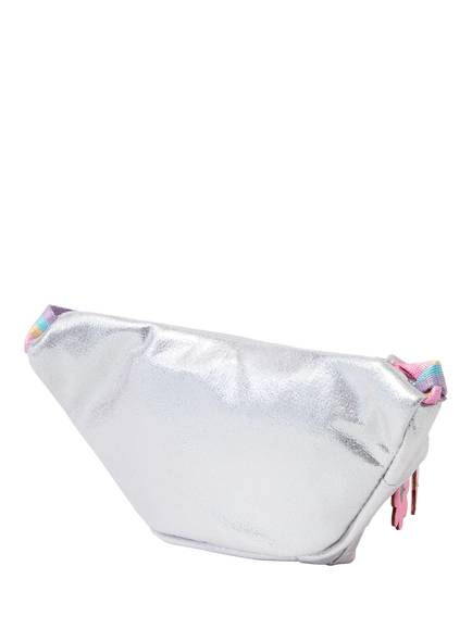 Angels by Accessorize Kids' Metallic Folk Tale Belt Bag, Silver - view 2, Silver