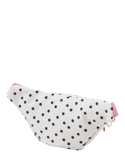 Angels by Accessorize Kids' Spot Print Badge Belt Bag, White - view 2, White