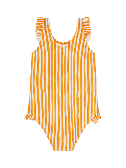 Angels by Accessorize Kids' Stripe Butterfly Swimsuit, Yellow - view 2, Yellow