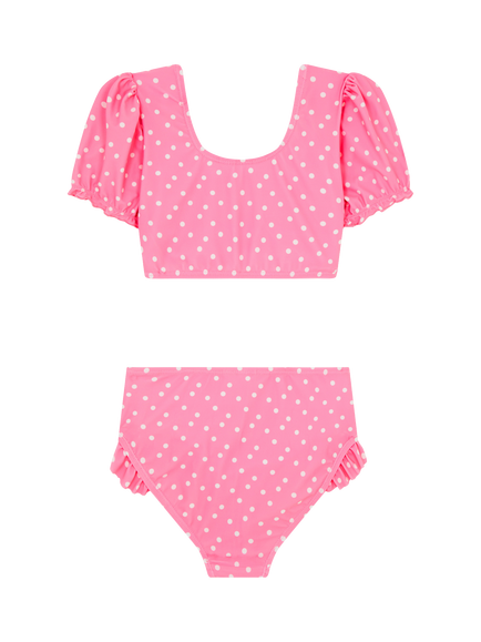 Angels by Accessorize Kids' Polka Dot Bikini, Pink - view 2, Pink