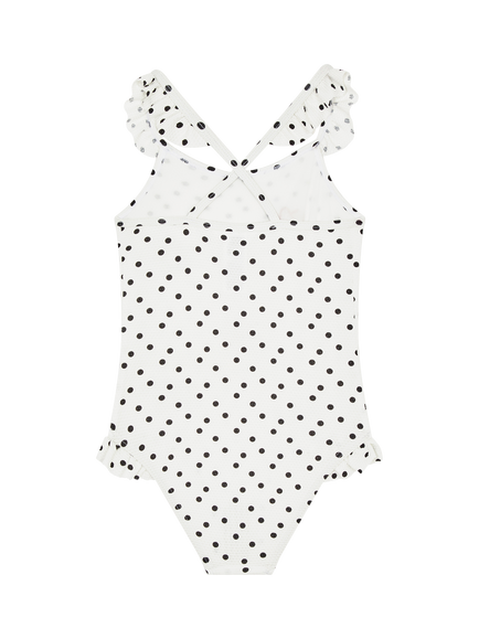 Angels by Accessorize Kids' Embroidered Polka Dot Swimsuit, Multi - view 2, Multi