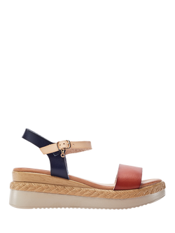 Moda in Pelle Nyx Porvair Wedge Heel Strappy Sandals, Multi, Multi