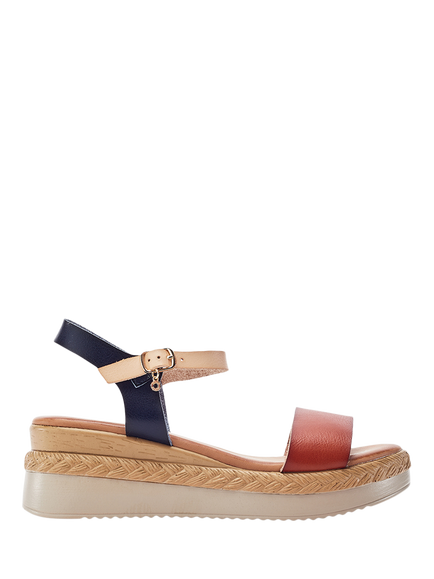 Moda in Pelle Nyx Porvair Wedge Heel Strappy Sandals, Multi, Multi