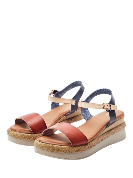 Moda in Pelle Nyx Porvair Wedge Heel Strappy Sandals, Multi - view 2, Multi