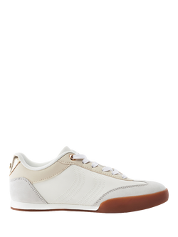 Moda in Pelle Aromaa Porvair Lace Up Trainers, Off White, Off White