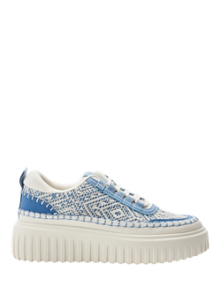 Moda in Pelle Barika Chunky Lace Up Trainers, Blue/Multi