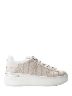 Moda in Pelle Beelia Porvair Flatform Lace Up Trainers, Off White, Off White