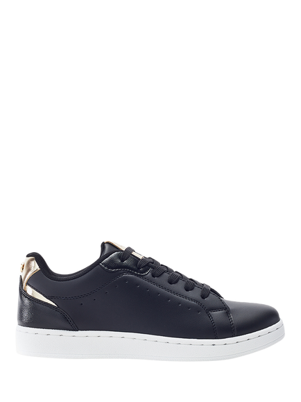 Moda In Pelle Berenise Porvair Lace Up Trainers, Black
