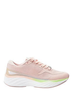 Moda in Pelle Damara Flatform Lace Up Trainers, Pink/Multi
