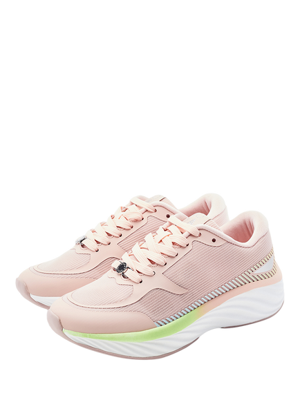Moda in Pelle Damara Flatform Lace Up Trainers - view 2, Pink/Multi